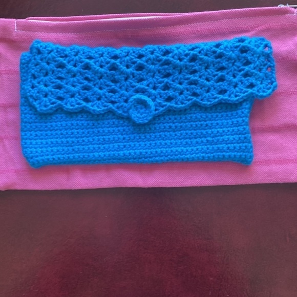 THE MISFITS SET of 3 Mushroom Handkerchief Hand Crochet Bag & Pillow Cover - Picture 6 of 13